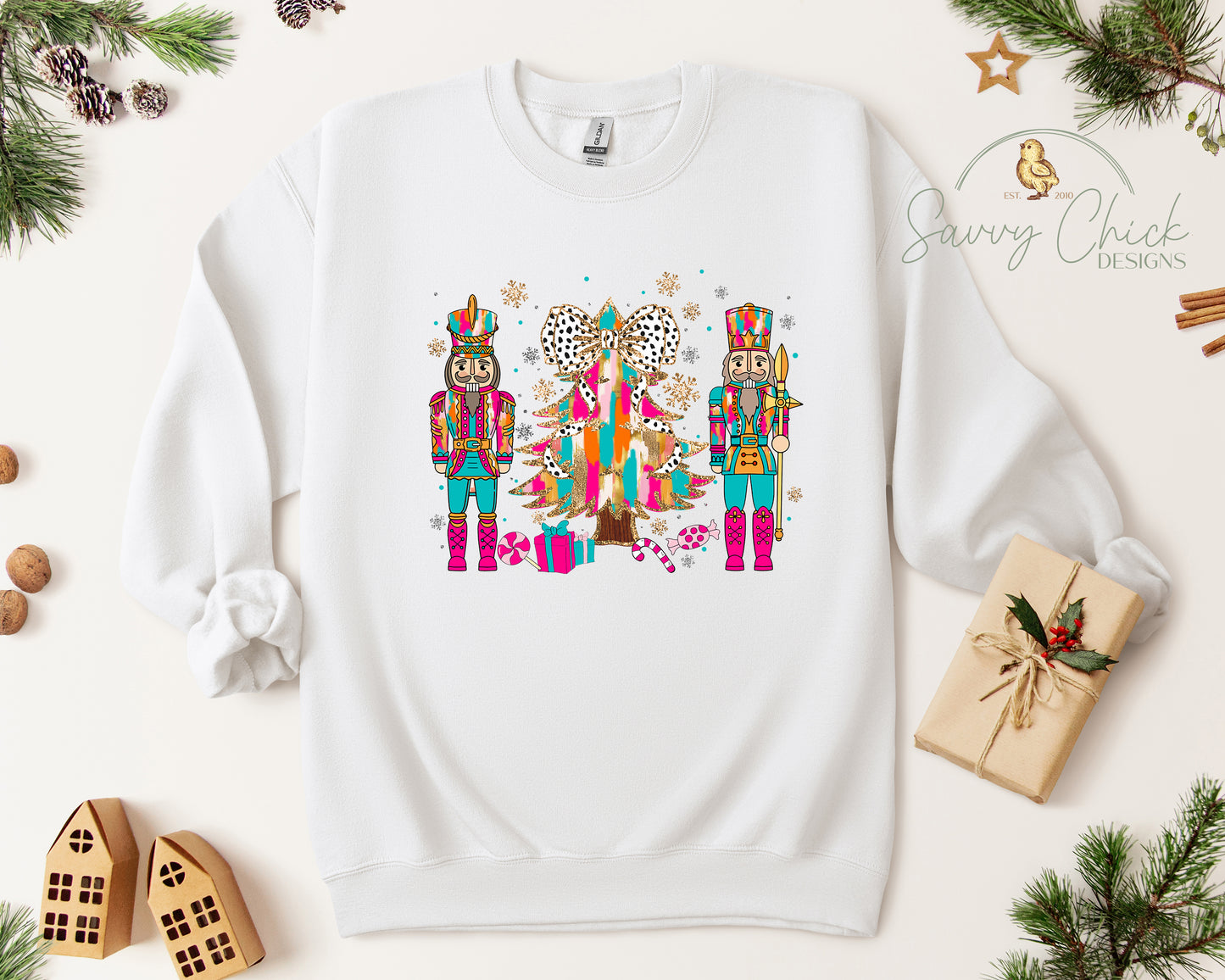 Preppy Pink Nutcracker Sweatshirt