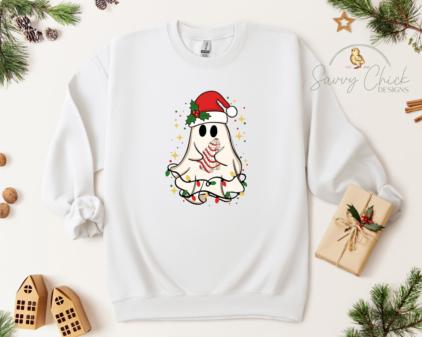 Cute Christmas Ghost Sweatshirt