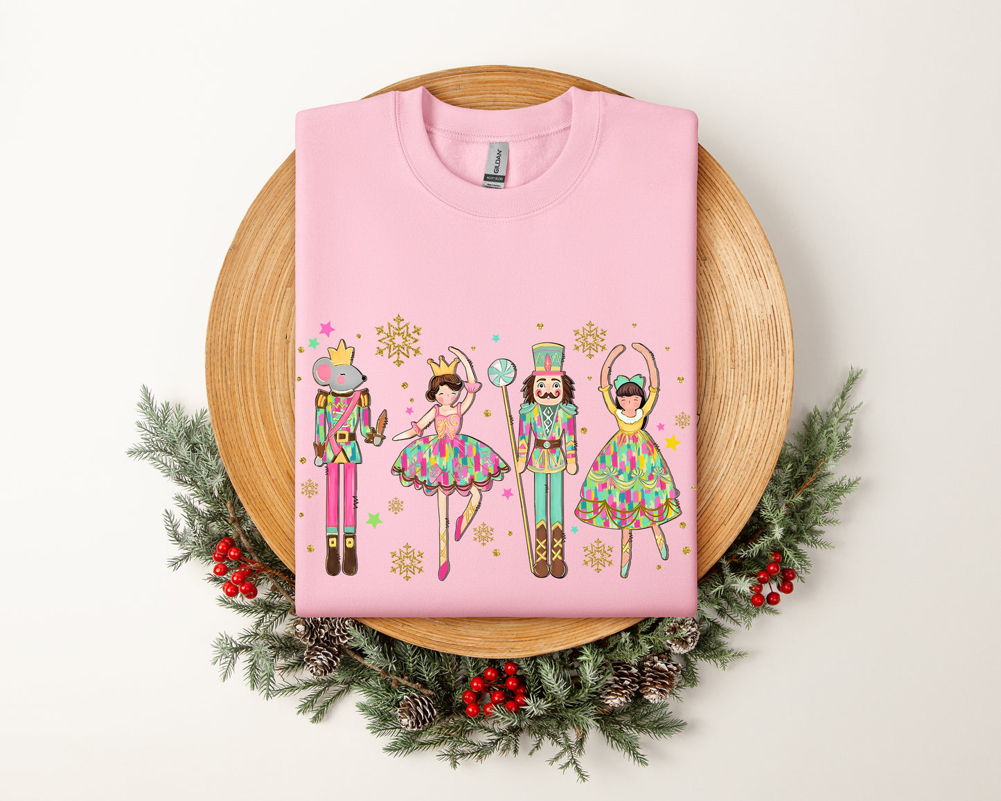 Preppy Pink Nutcrackers Sweatshirt