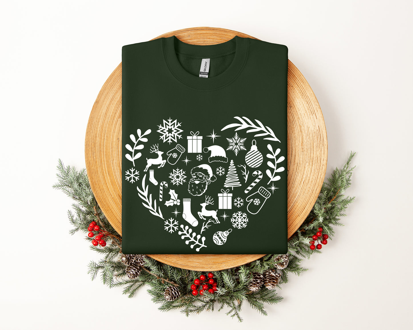 Scandinavian Christmas Heart Sweatshirt