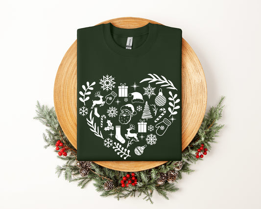 Scandinavian Christmas Heart Sweatshirt