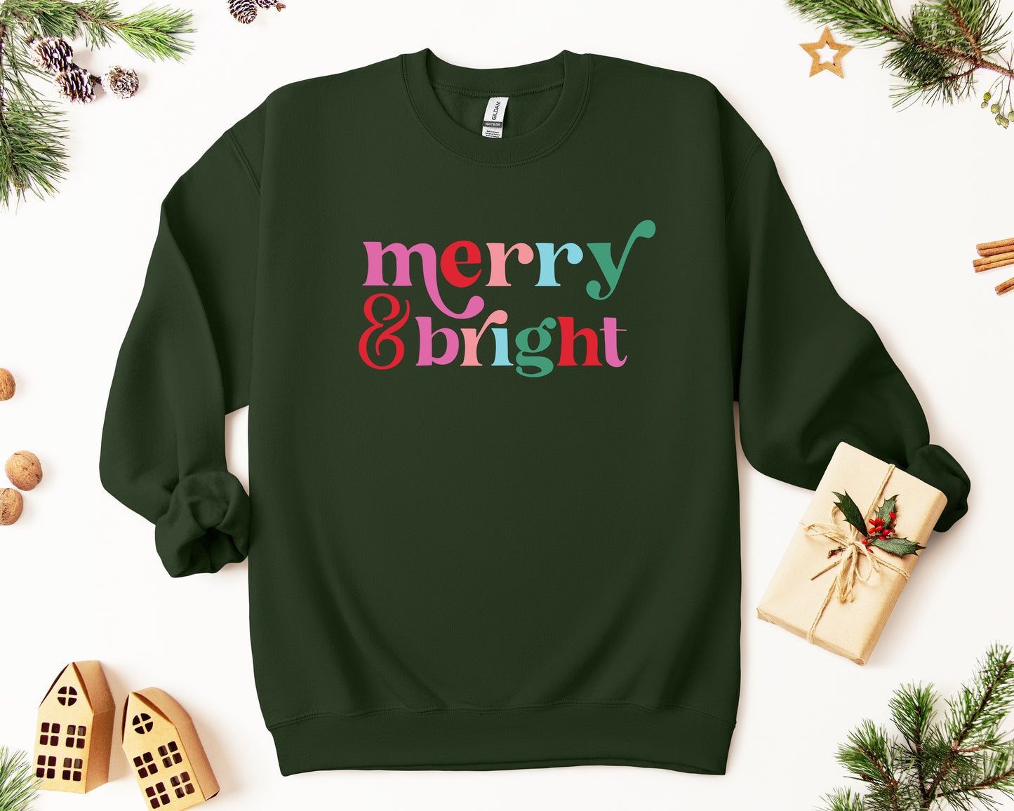 Retro Merry & Bright Sweatshirt