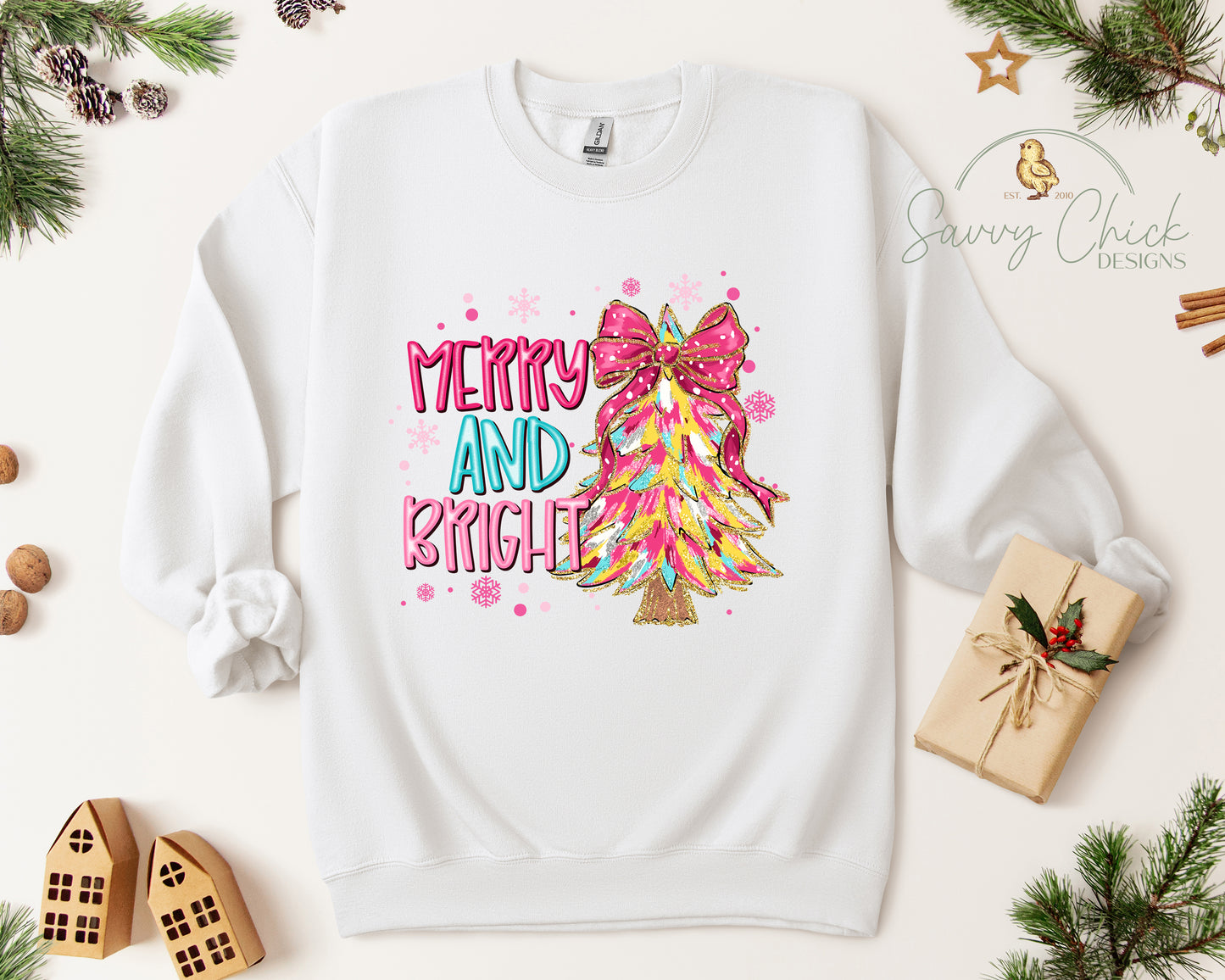 Merry & Bright Christmas Sweatshirt