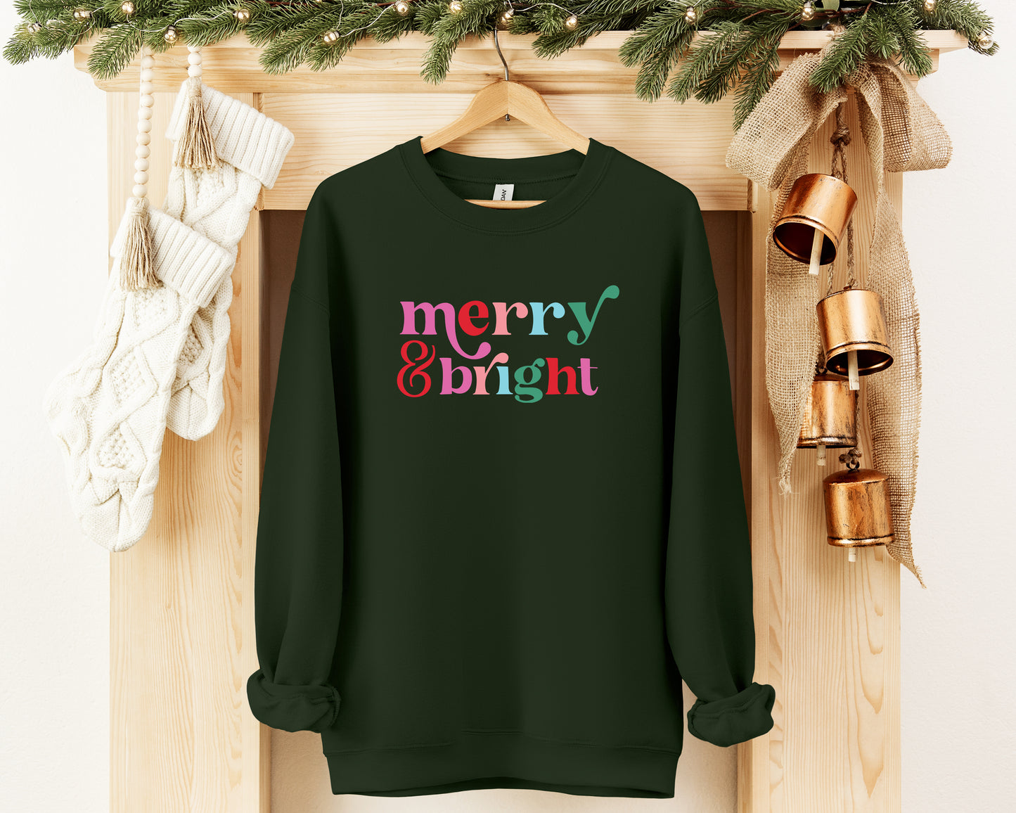 Retro Merry & Bright Sweatshirt