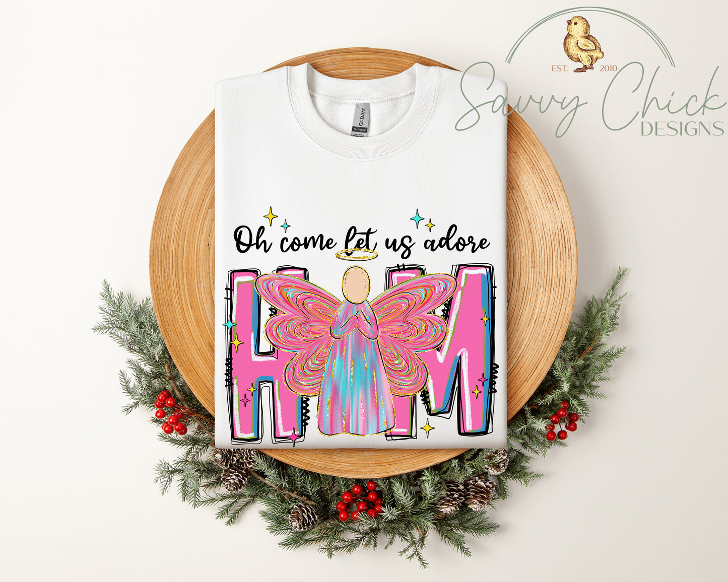 Let Us Adore Him Christmas Sweatshirt