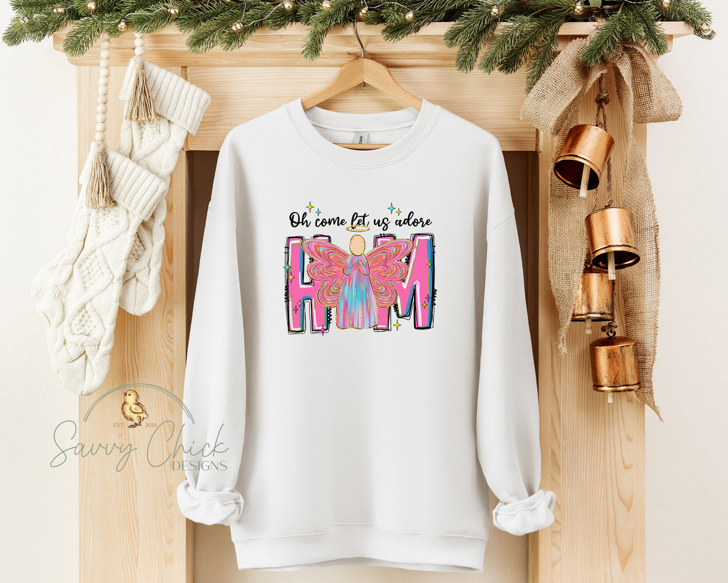 Let Us Adore Him Christmas Sweatshirt