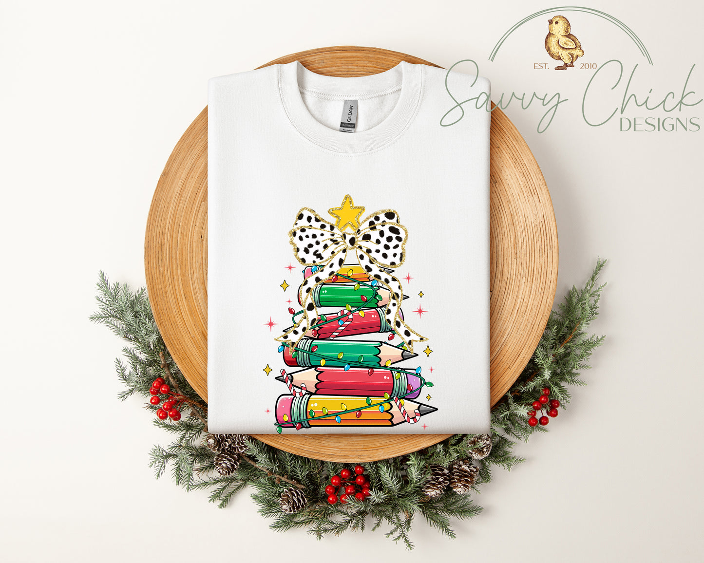 Teacher's Pencil Tree Sweatshirt