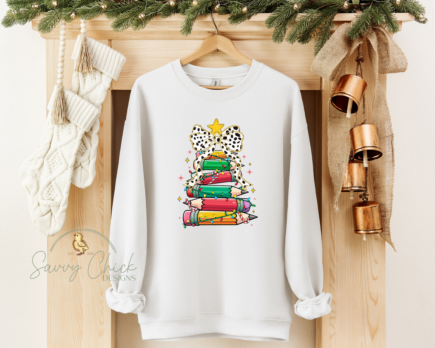 Teacher's Pencil Tree Sweatshirt