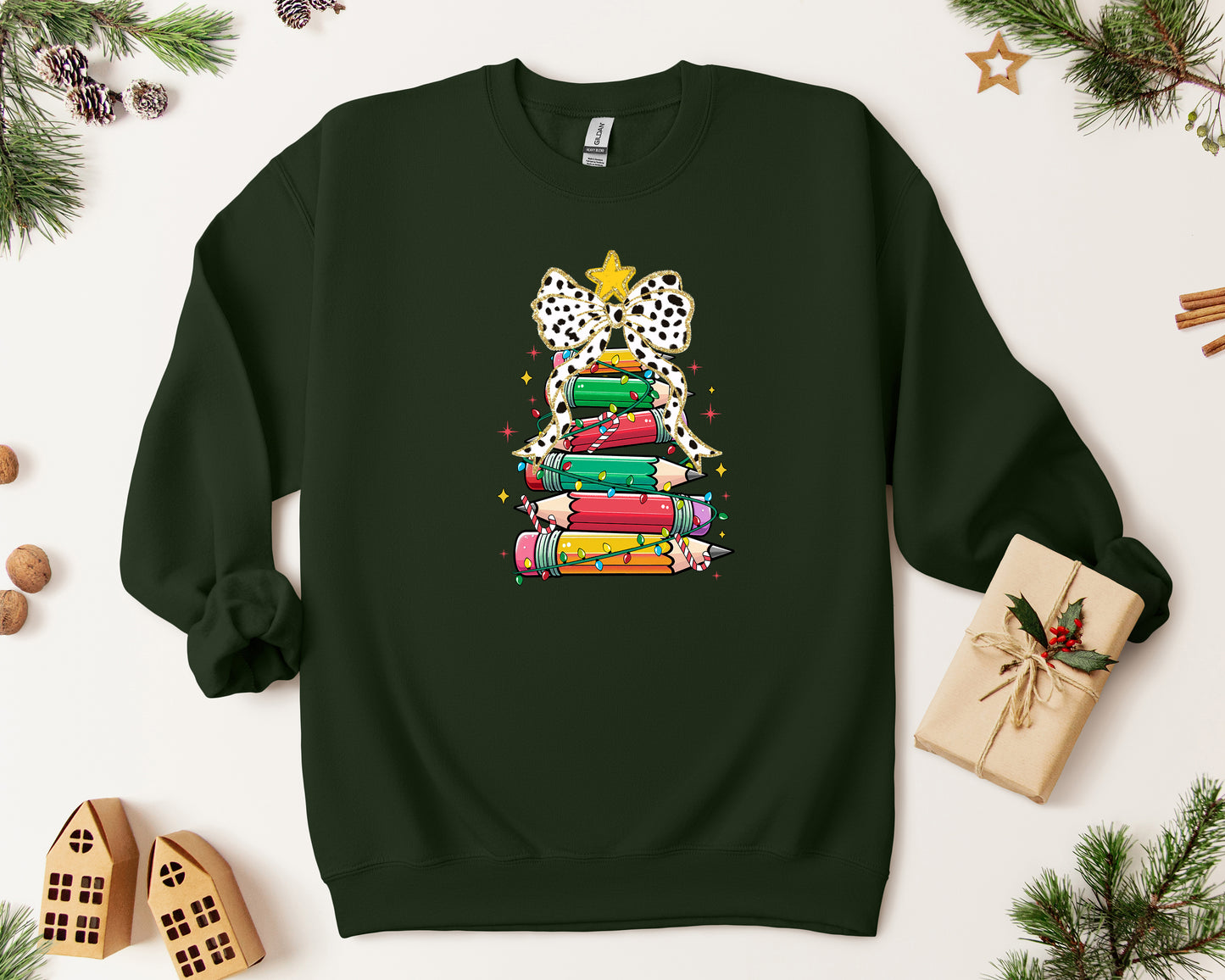 Teacher's Pencil Tree Sweatshirt