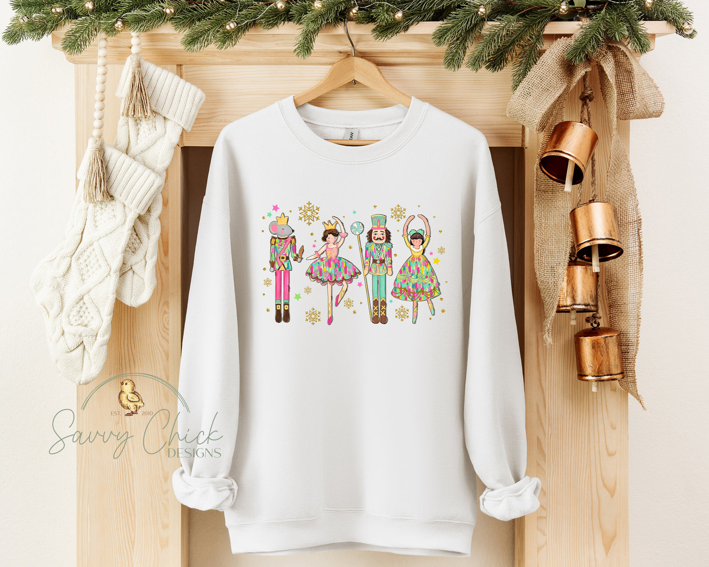 Preppy Pink Nutcrackers Sweatshirt